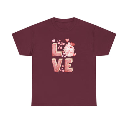 Stacked "Love" Cupcake Tee