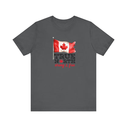 Wear Your Pride with the True North Strong & Free Tee, Unisex Jersey T-Shirt for Canada Day