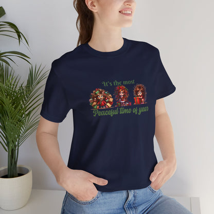 ITs the most peaceful time of year, Festive Christmas Tee, Holiday T-Shirt, Unisex Short Sleeve Shirt, Casual Holiday Apparel, Gift for Christmas Lovers, It's the Most [...]