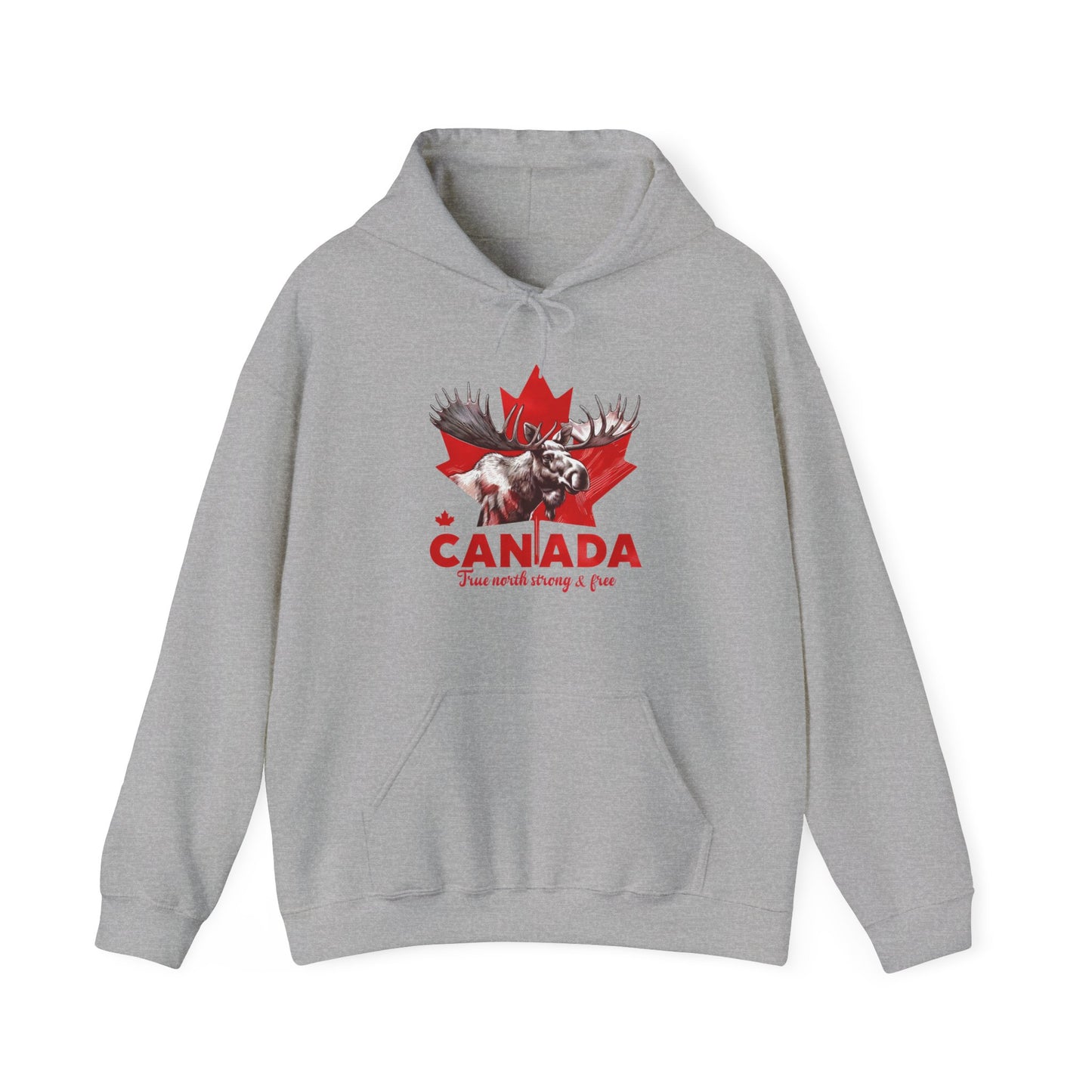 Canadian Moose: True North, Strong and Free Hoodie