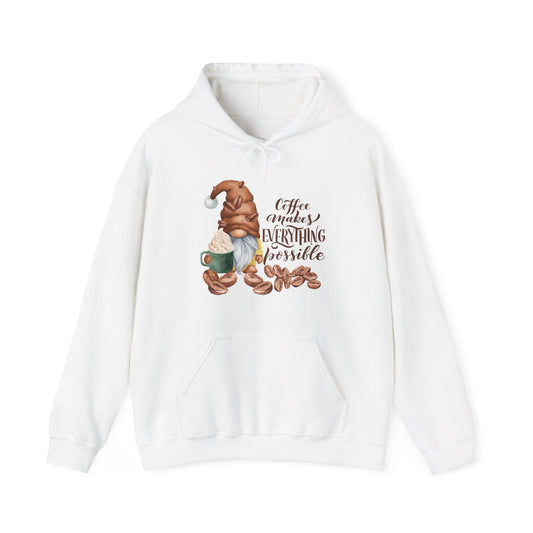 Coffee Lovers Unisex Hooded Sweatshirt, Warm Cozy Gift for Her, Fun Mug Design, Holiday Apparel, Birthday Gift, Winter Wear