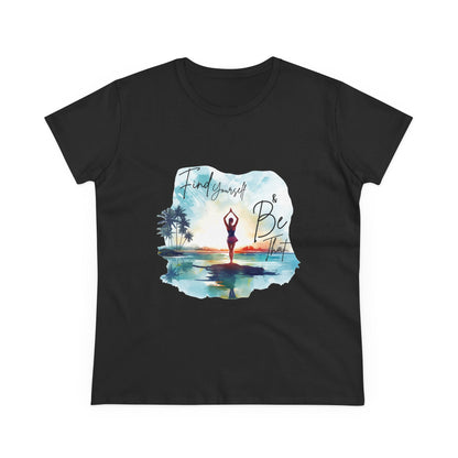 Yoga Inspire - "Find Yourself & Be That" Women's Semi fit tee