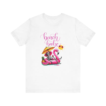 Beach Babe Skeleton Soakin Up Sunshine tee