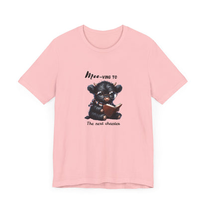 Moo-ving One chapter at a time, Reading Highland Cow Classic Fit Tee