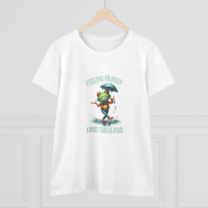 Feeling Froggy and Fabulous Tee, Women's semi fit Cotton Tee