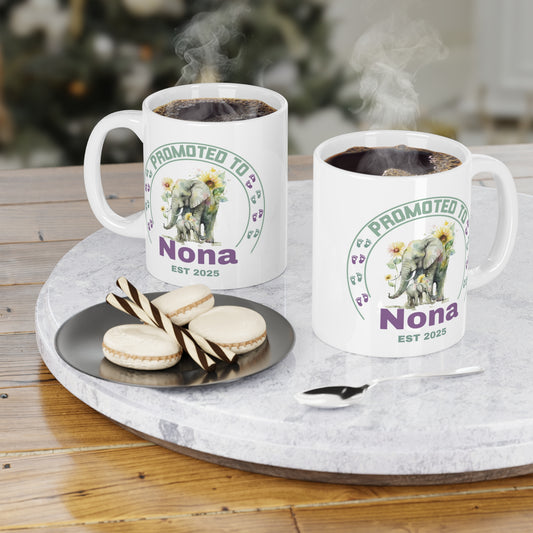 Elephant Promoted to Nona, Grandma Mug