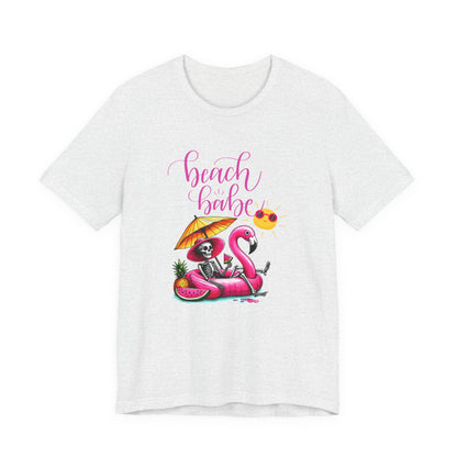 Beach Babe Skeleton Soakin Up Sunshine tee