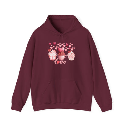 Cute Pink Cupcakes Love Hoodie