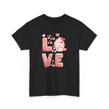 Stacked "Love" Cupcake Tee
