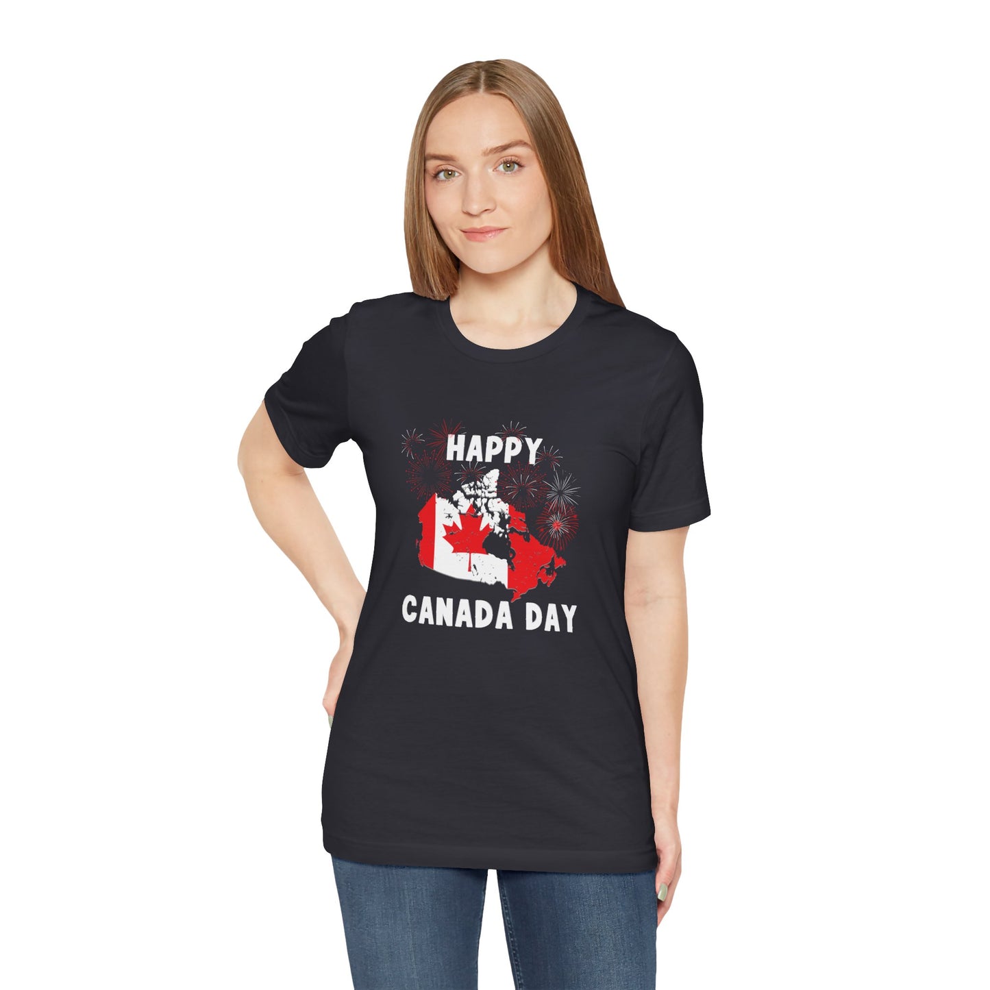 Happy Canada Day Fireworks Unisex Tee