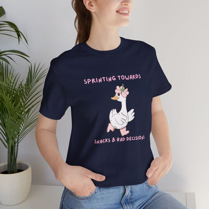 Sprinting towards snacks and bad decisions Playful Goose Tee