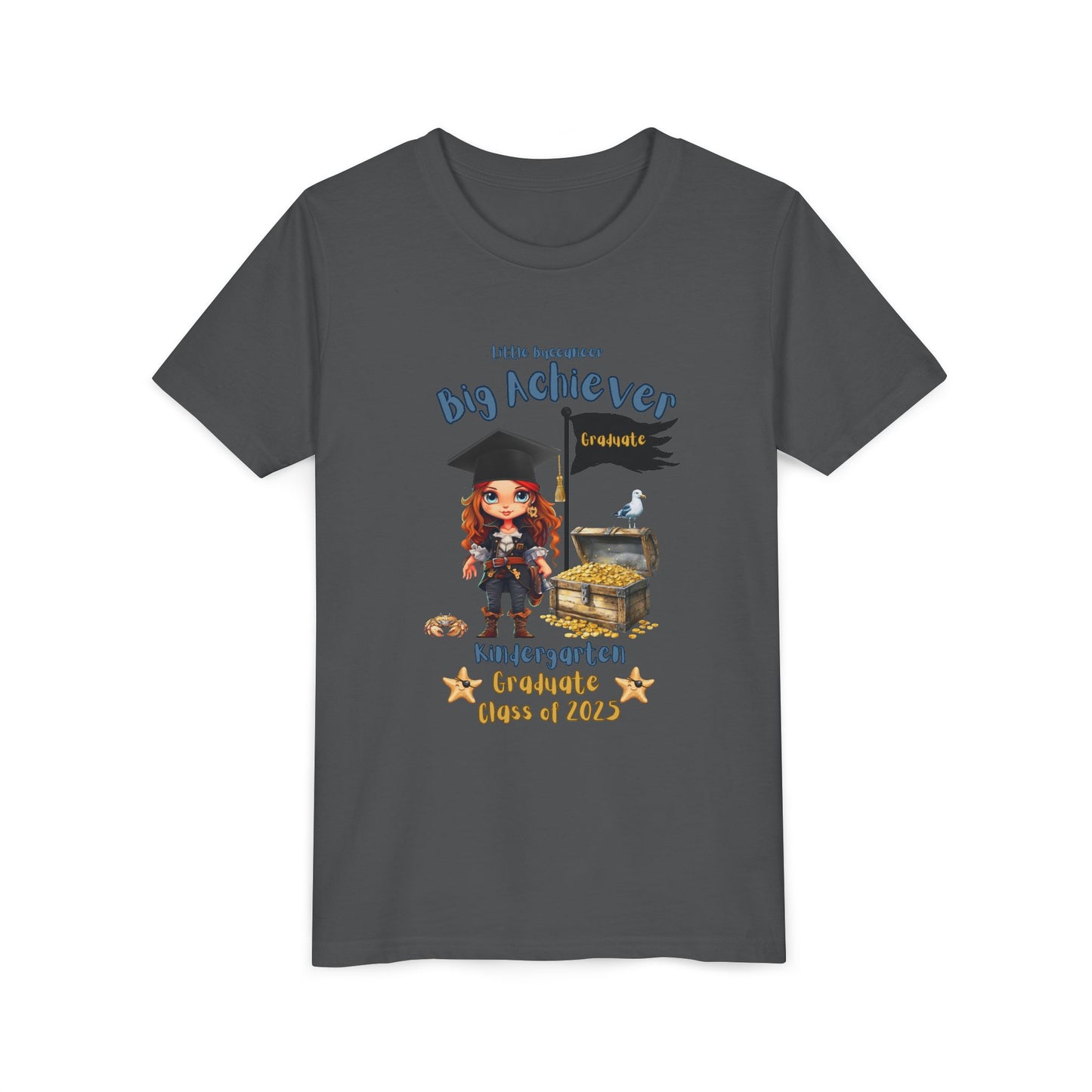 Little Buccaneer, Big Achiever! Kindergarten Graduate Tee – Girl Pirate, Class of 2025 Big Achiever Kindergarten Grad Shirt | Fun School Celebration Apparel, Kid's Graduation Gift, [...]