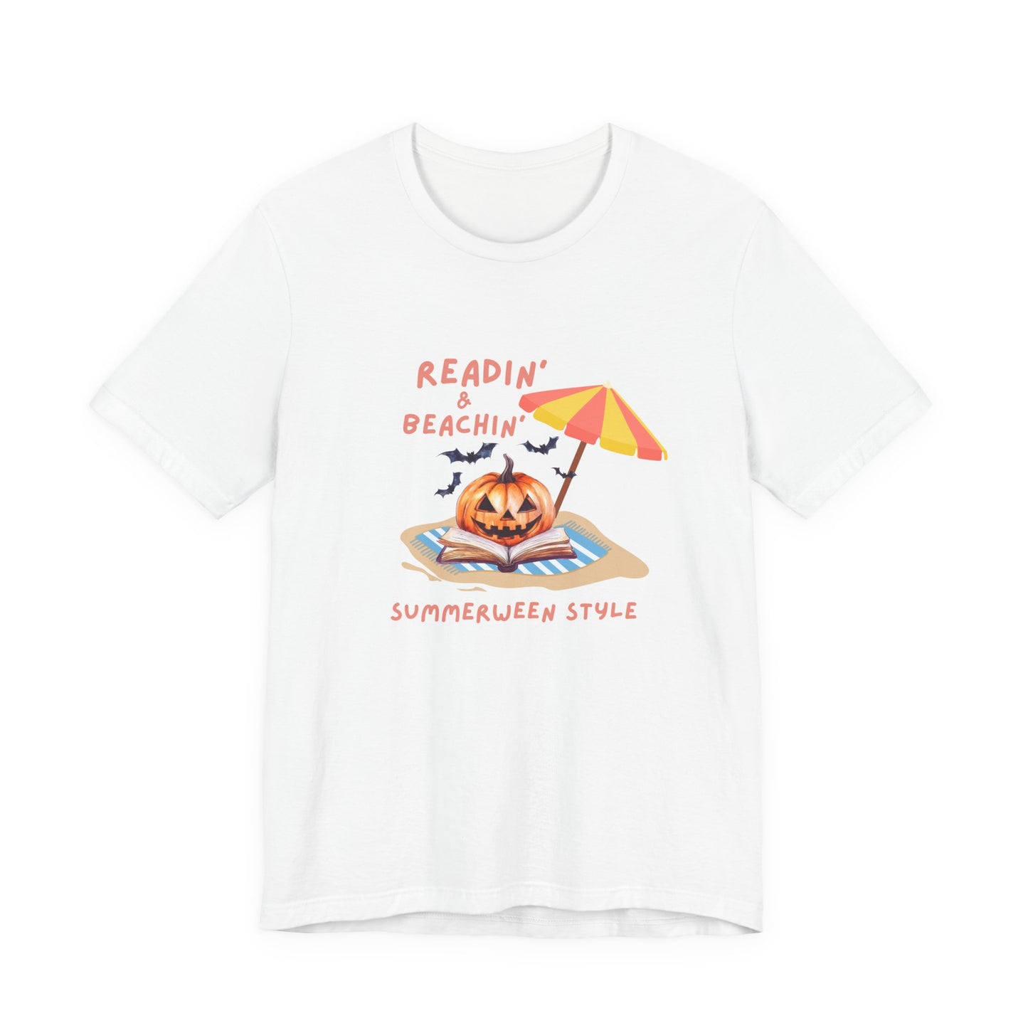 Readin and Beachin Pumpkin Reading Tee