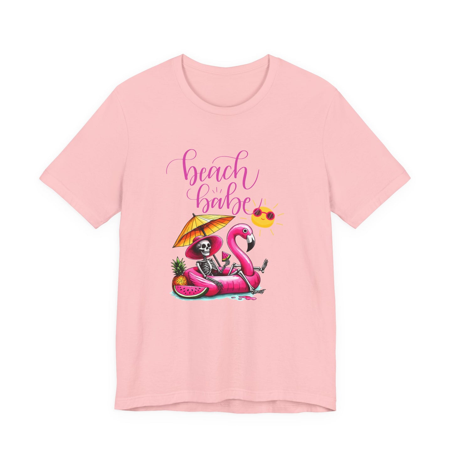 Beach Babe Skeleton Soakin Up Sunshine tee