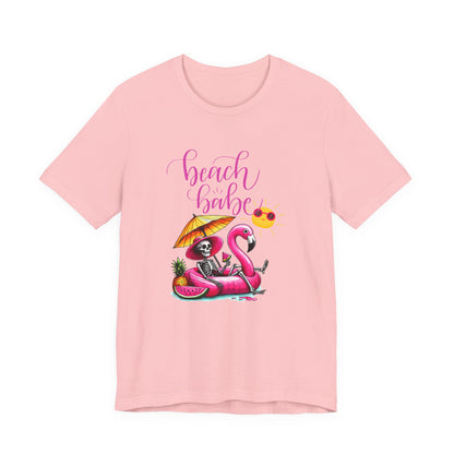 Beach Babe Skeleton Soakin Up Sunshine tee