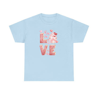 Stacked "Love" Cupcake Tee