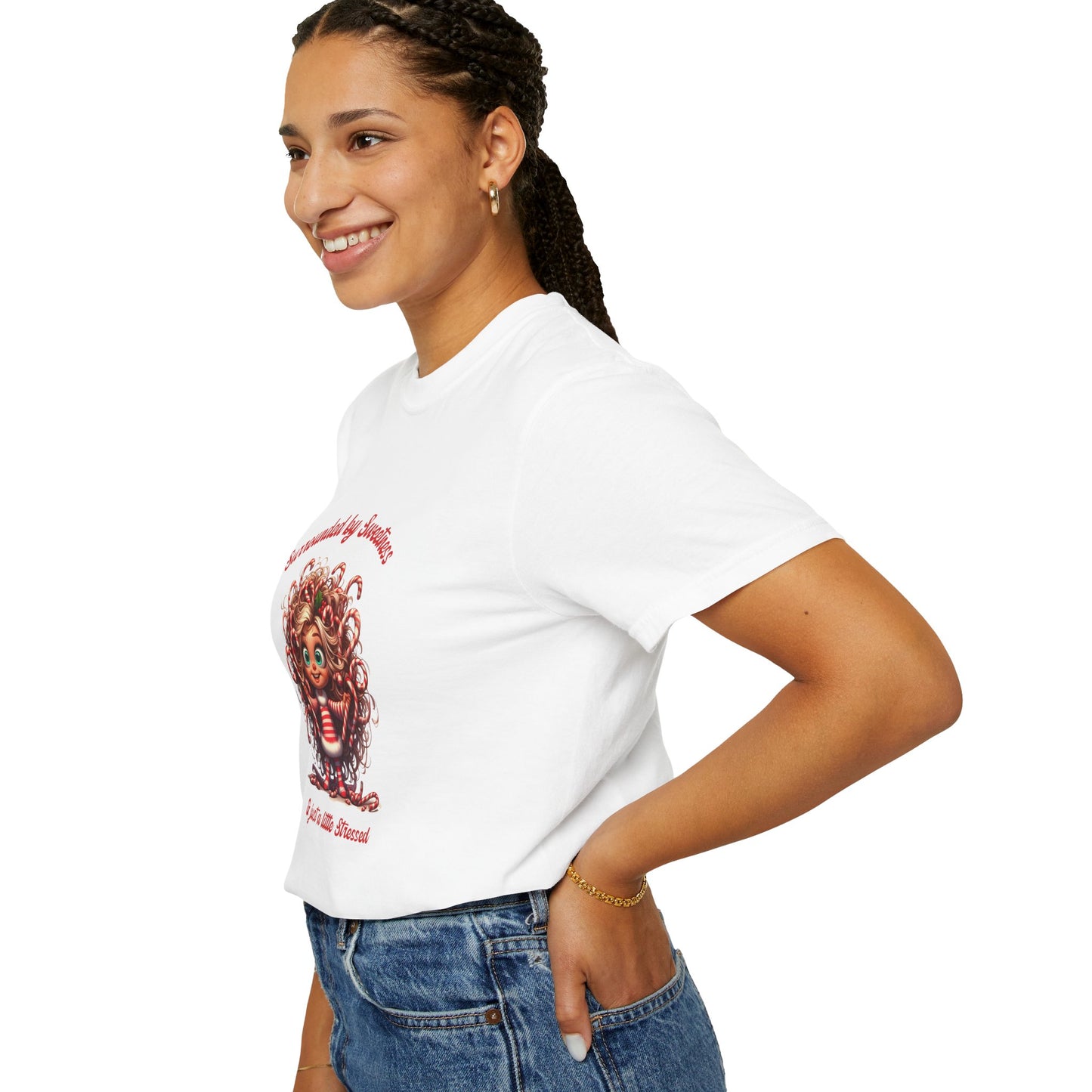 Sweet but Stressed Tee – Candy Cane Chaos in Style!