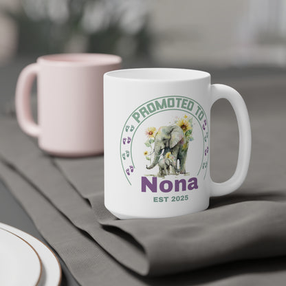 Elephant Promoted to Nona, Grandma Mug