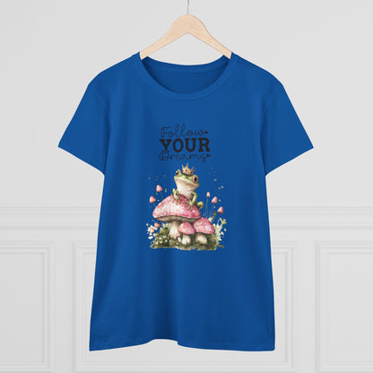 Follow Your Dreams Cute Frog Women's Semi Fit Tee