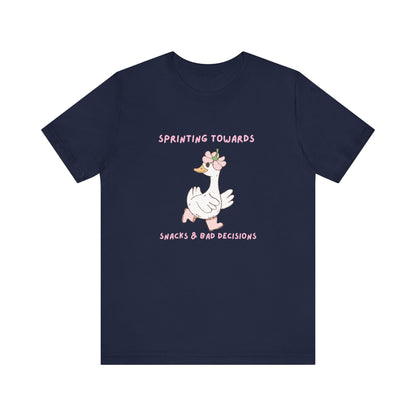 Sprinting towards snacks and bad decisions Playful Goose Tee