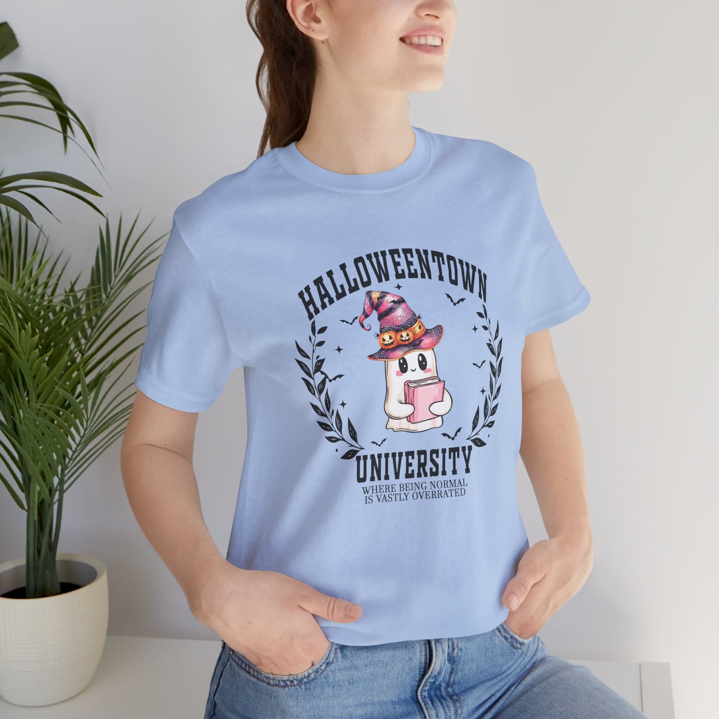 Halloweentown University Ghost Tee Cute, Quirky Proudly Not Normal Halloween T-Shirt, Unisex Tee, Perfect for Halloween Parties, Costume