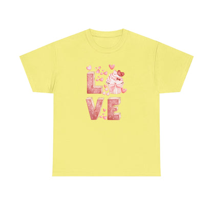 Stacked "Love" Cupcake Tee