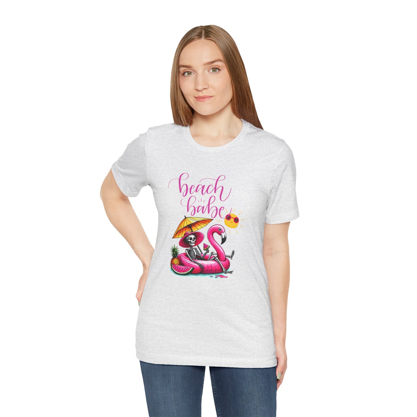 Beach Babe Skeleton Soakin Up Sunshine tee