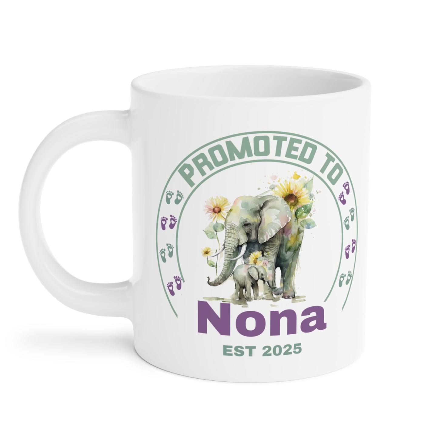 Elephant Promoted to Nona, Grandma Mug