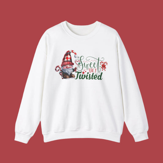 Sweet & Twisted Gnome Christmas Crewneck Sweatshirt
