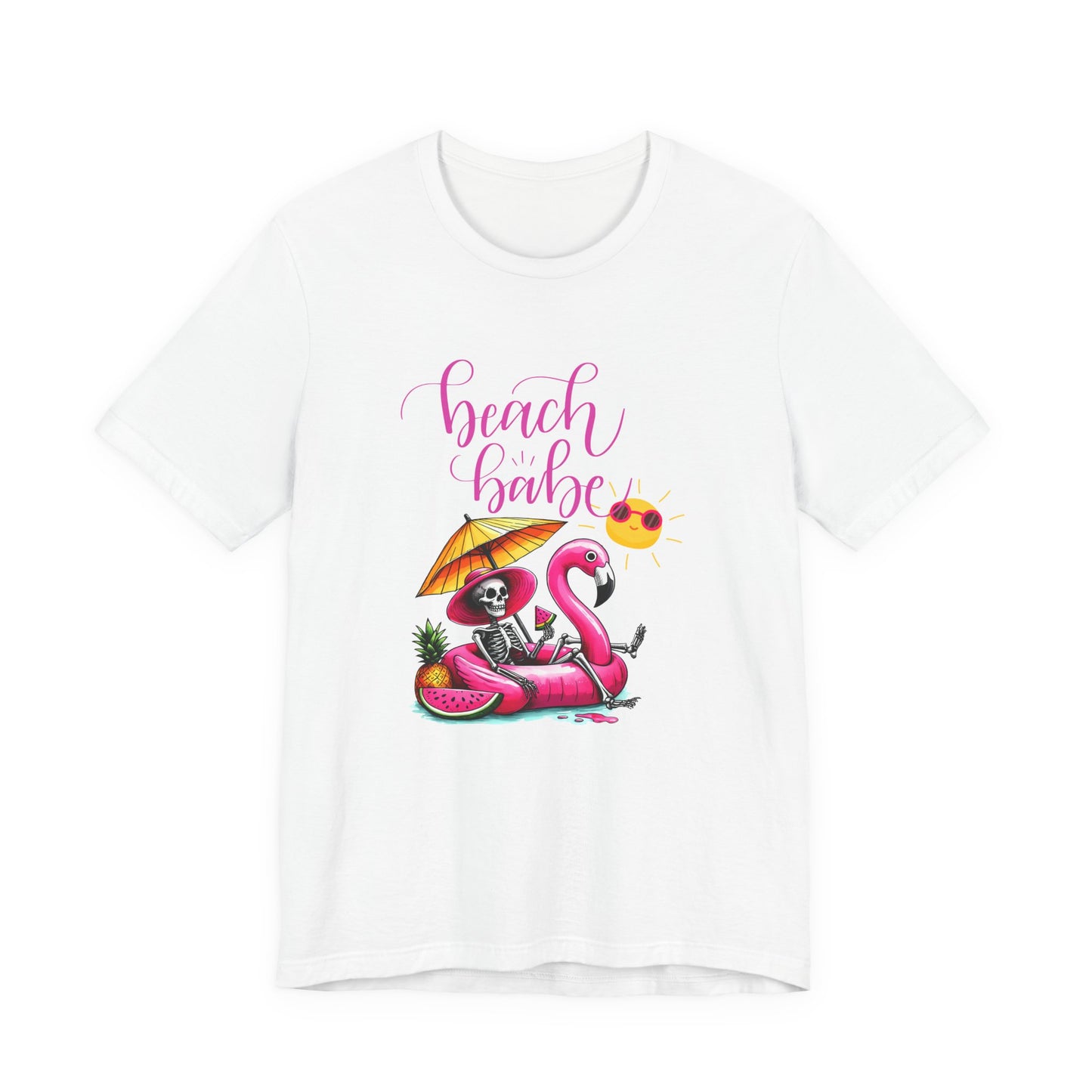 Beach Babe Skeleton Soakin Up Sunshine tee