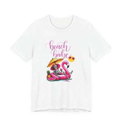 Beach Babe Skeleton Soakin Up Sunshine tee