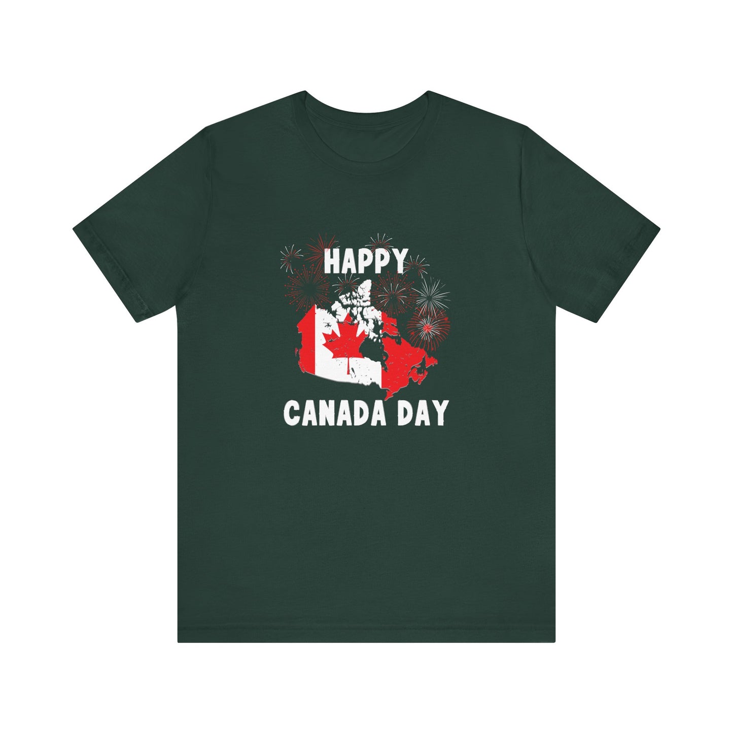 Happy Canada Day Fireworks Unisex Tee