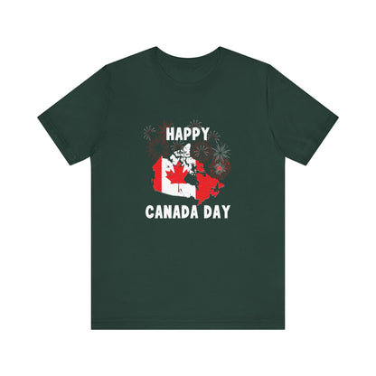 Happy Canada Day Fireworks Unisex Tee
