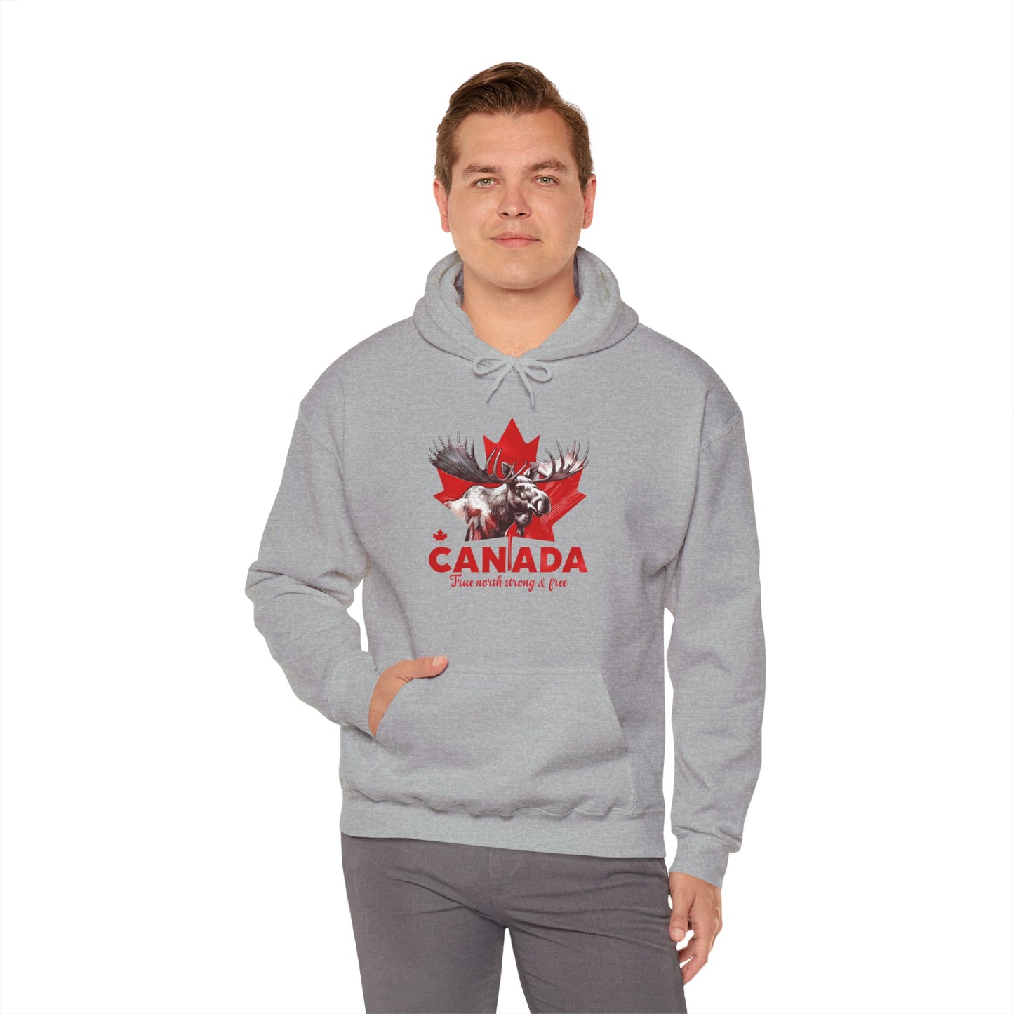 Canadian Moose: True North, Strong and Free Hoodie