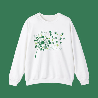 "Make a wish", Lucky Clover Sweatshirt