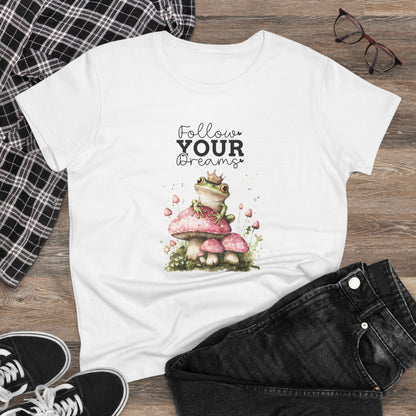 Follow Your Dreams Cute Frog Women's Semi Fit Tee
