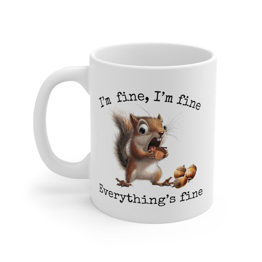 Funny Squirrel Coffee Mug, Quirky Animal Gift for Coffee Lovers, Cute Mug for Friends, Birthday Gift, Humor Mug for Squirrel Lovers