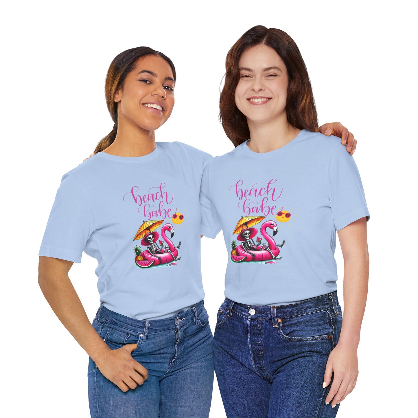 Beach Babe Skeleton Soakin Up Sunshine tee