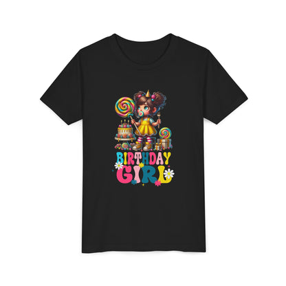 Rainbow Birthday Girl Youth Tee