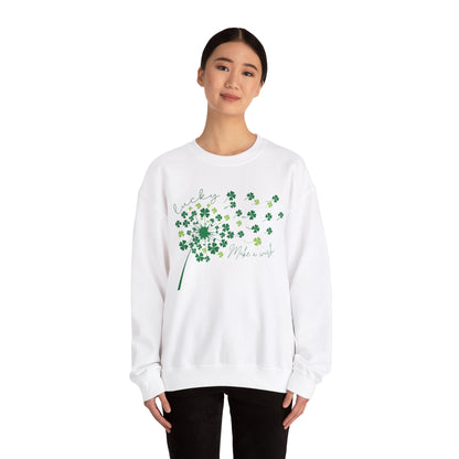 "Make a wish", Lucky Clover Sweatshirt