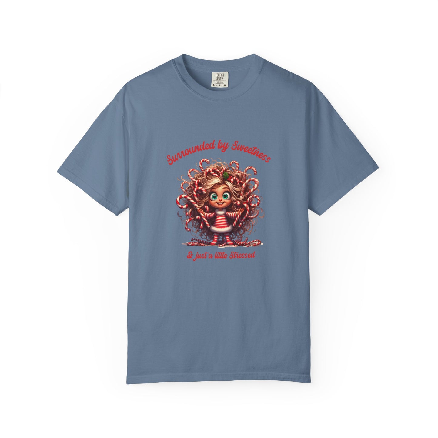Sweet but Stressed Tee – Candy Cane Chaos in Style!