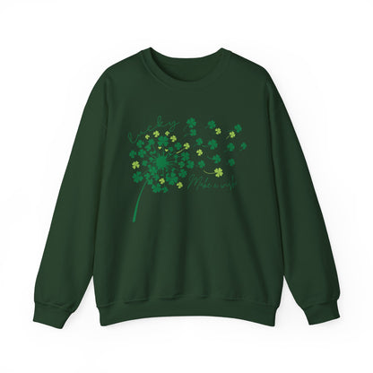 "Make a wish", Lucky Clover Sweatshirt