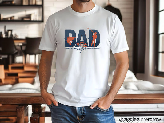 Celebrate the Ultimate Fisherman Dad: Hooked on Family, Reeling in Memories, Dad Life Fishing t-shirt