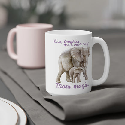 Elephant Love Mug - Mom Magic Ceramic Mug