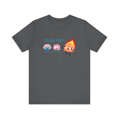Brain Overload: Study Mode Study Night Unisex Jersey Tee