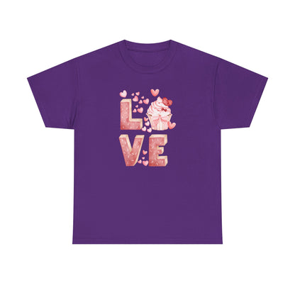 Stacked "Love" Cupcake Tee