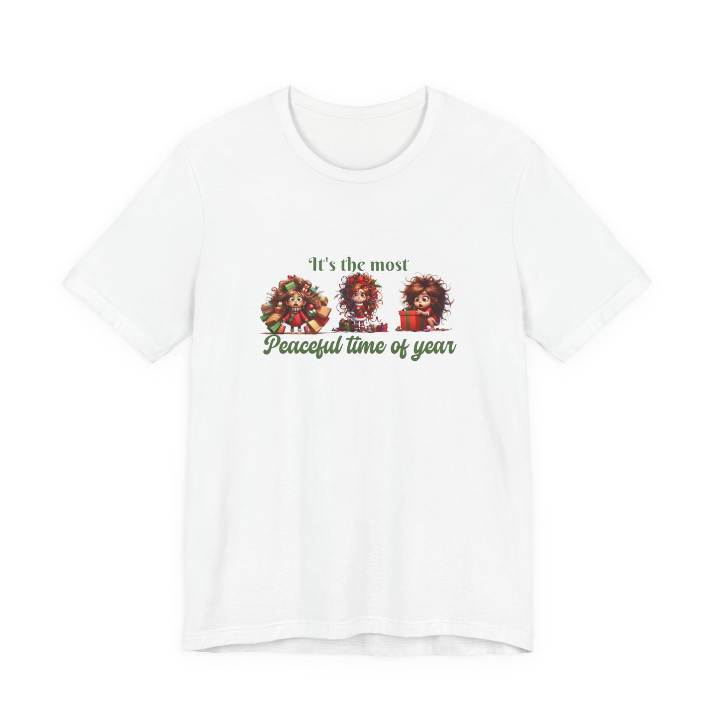 ITs the most peaceful time of year, Festive Christmas Tee, Holiday T-Shirt, Unisex Short Sleeve Shirt, Casual Holiday Apparel, Gift for Christmas Lovers, It's the Most [...]