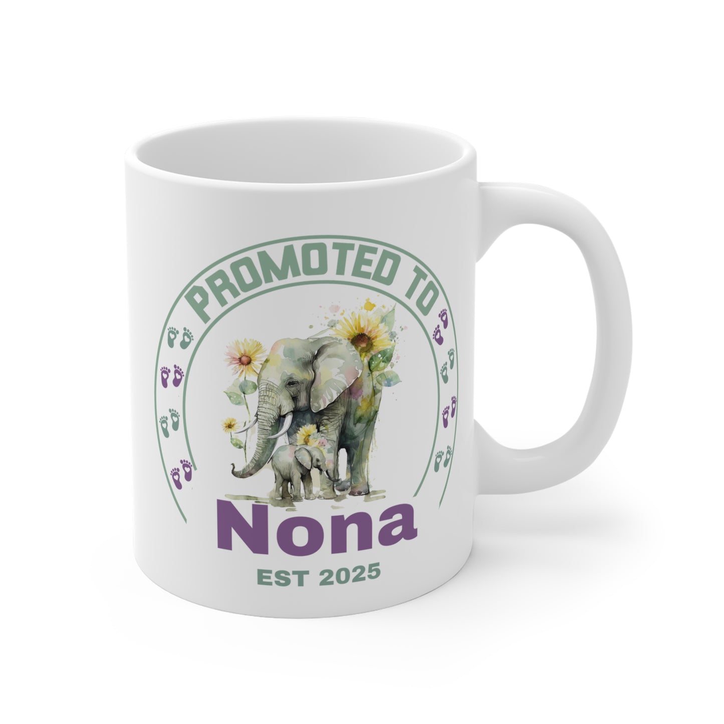 Elephant Promoted to Nona, Grandma Mug