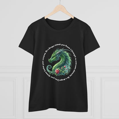 Be a Dragon Unleash your power and Strength Women's  Semi FittedTee