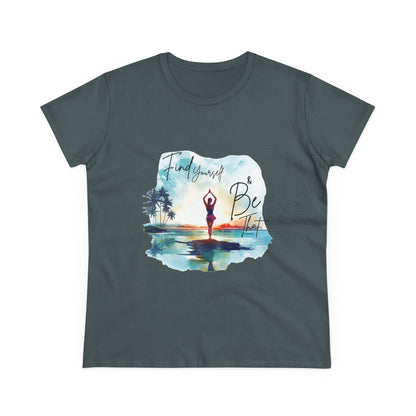 Yoga Inspire - "Find Yourself & Be That" Women's Semi fit tee